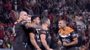 moses mbye GIF by Wests Tigers