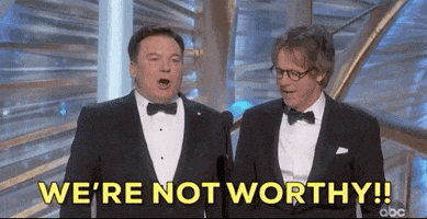 We Are Not Worthy Mike Myers GIF by The Academy Awards