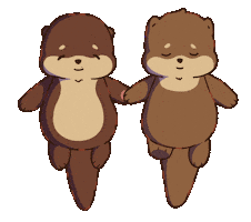 Otter Swimming Sticker by OchiTheOtter