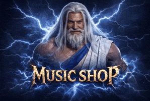 TGV Music Shop Logo | Zeus Lightning Loop
