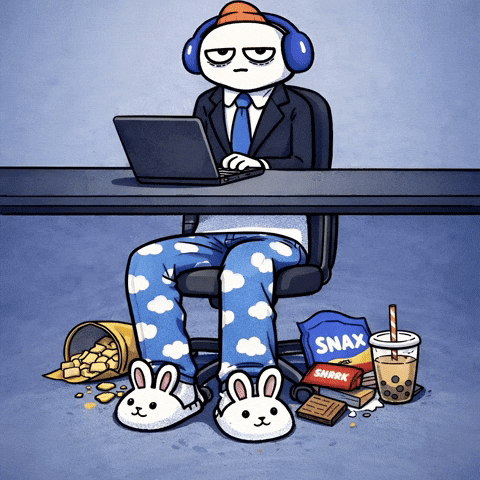 WFH Reality: Business Up Top, Pajamas Down Below