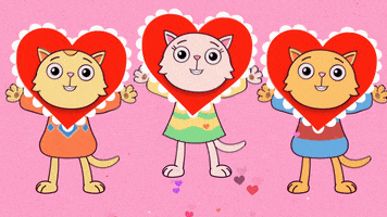I Love You Hearts GIF by Mother Goose Club