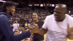 excited magic johnson GIF by NBA