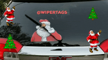 christmas waving GIF by WiperTags