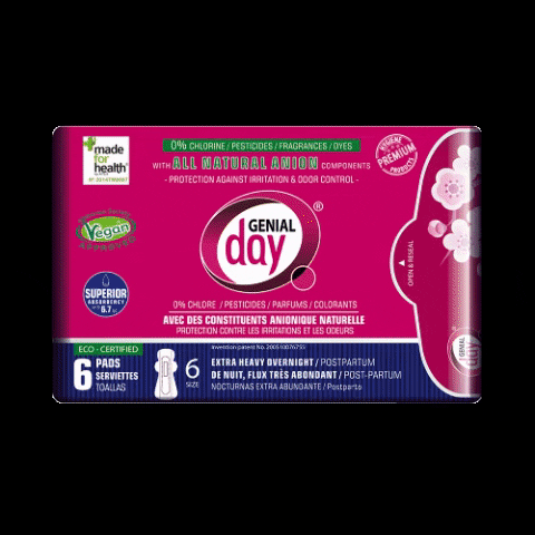 GenialDay period menstruation pads liners GIF