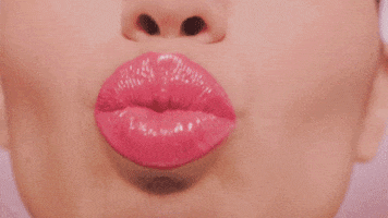 pink lipstick kiss GIF