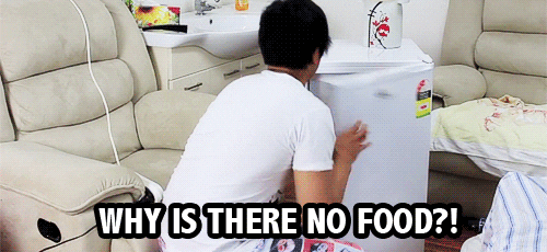 No food in the fridge