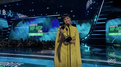 Cardi B Win GIF by AMAs - Find & Share on GIPHY