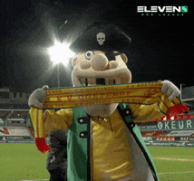 Celebration Mascot GIF by ElevenSportsBE