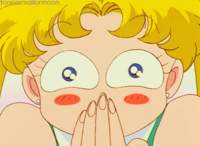 excited sailor moon GIF