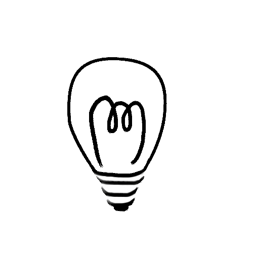 Light Bulb Turn On And Off Sticker by Sophya Acosta Lighting Design Studio