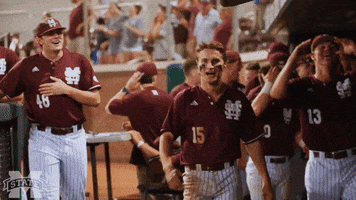 baseball hail state GIF by Mississippi State Athletics