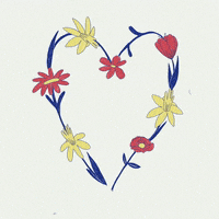 Heart Flowers GIF by Magda Kreps