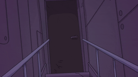Anime Girl Peeking Behind The Door GIF | GIFDB.com