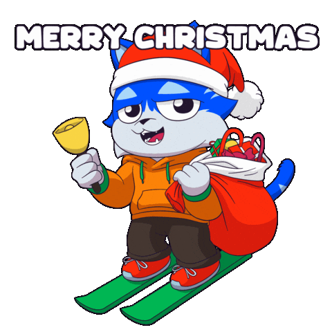 Happy Merry Christmas Sticker by Toshithecat