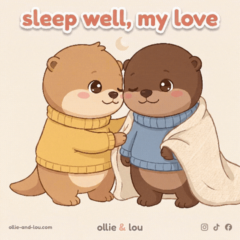 Sweet Dreams Cute Otter GIF by Ollie & Lou