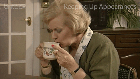 Shocked Hot Tea GIF by britbox - Find & Share on GIPHY
