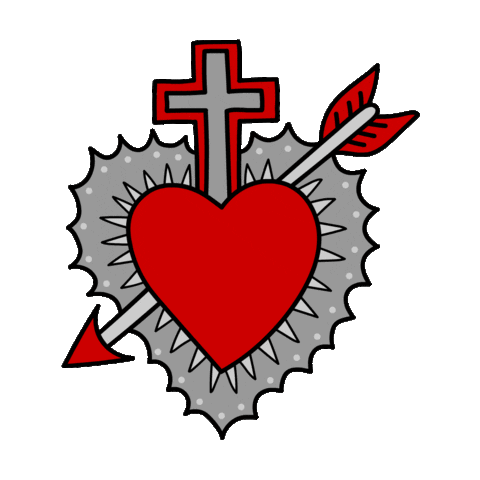 Sacred Heart Love Sticker by Rosa Maria Renova