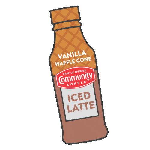 Vanilla Waffle Cone Sticker by Community Coffee Company