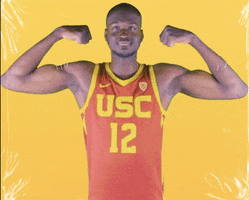 Flexing Mens Basketball GIF by USC Trojans