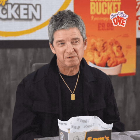 Noel Gallagher Eyebrows GIF by Chicken Shop Date