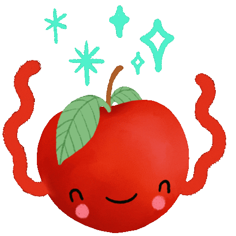 Food Apple Sticker by Elsa Isabella