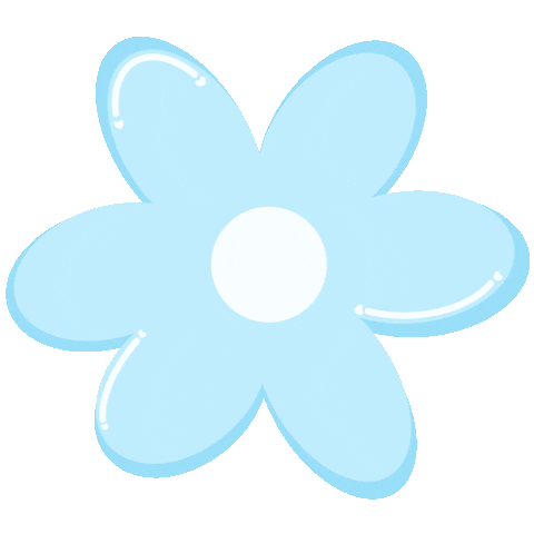 Blue Flowers Flower Sticker