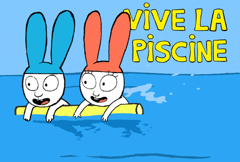 Happy Swimming Pool GIF by Simon Super Rabbit - Find & Share on GIPHY