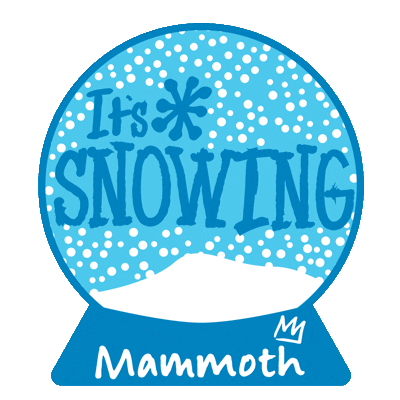 Snow Globe Its Snowing Sticker by Mammoth Mountain