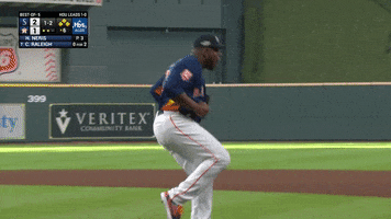 Excited Hector Neris GIF by MLB