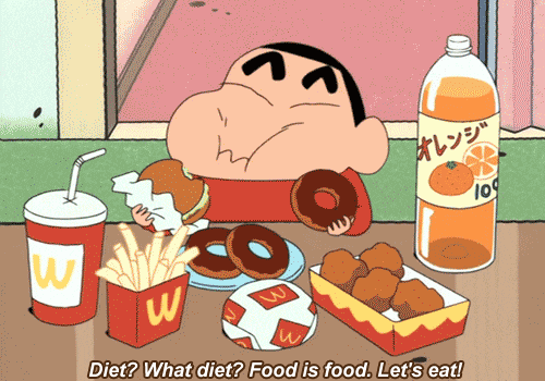 shin chan diet eating