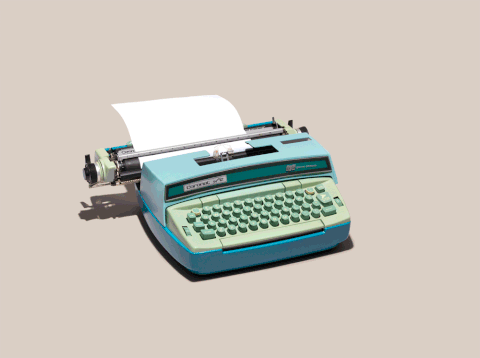typewriter writing itself.