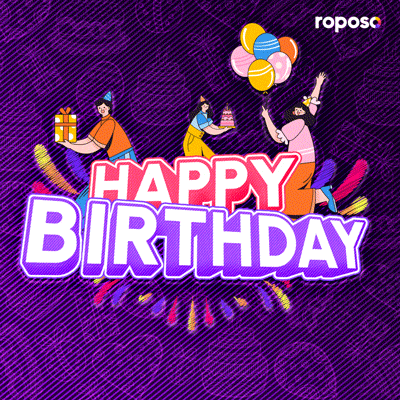 Greeting Happy Birthday GIF by Roposo