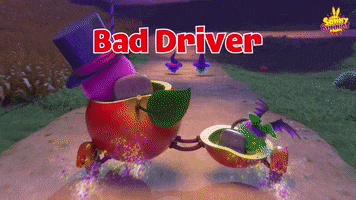 Driving Car Crash GIF by Sunny Bunnies