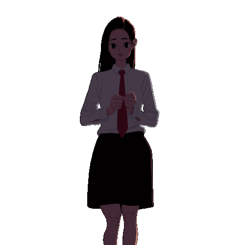 Girl Sunset Sticker by KIM JUNGYOUN