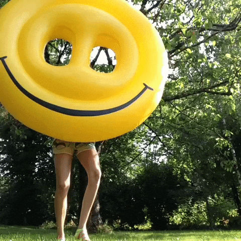 excited smiley face gif