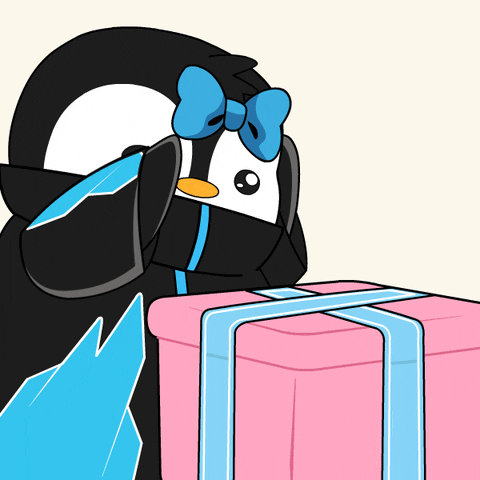 Merry Christmas Gift GIF by Pudgy Penguins