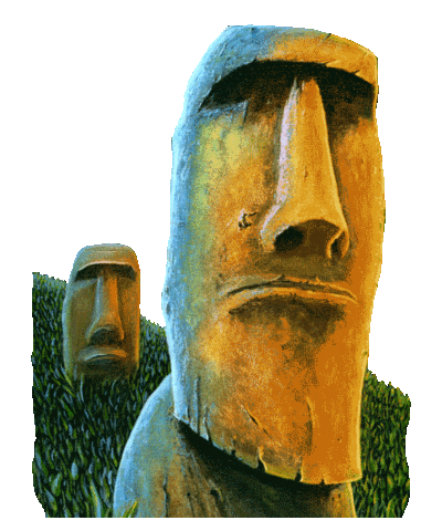 Easter Island Art Sticker