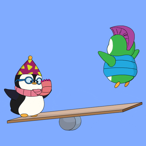 Playing Hang Out GIF by Pudgy Penguins