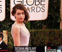 tatiana maslany golden globes 2014 GIF