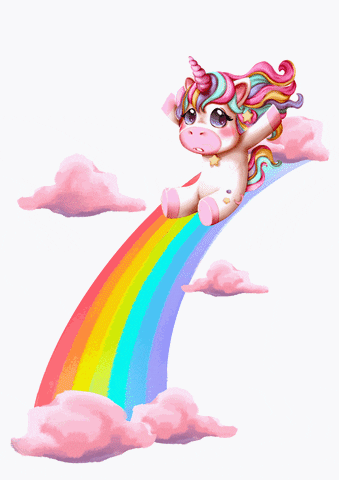 Believe In Unicorns Rainbow GIF by My Girly Unicorn