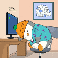 tired at work gif