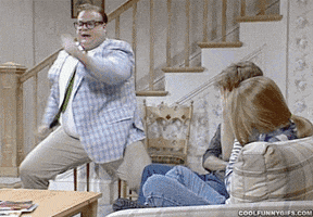 Excited Chris Farley GIF