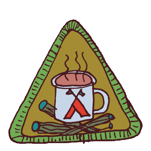 Camping Hot Chocolate Sticker by Bestival