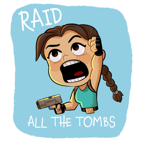 Raid Tombs Sticker by Tomb Raider