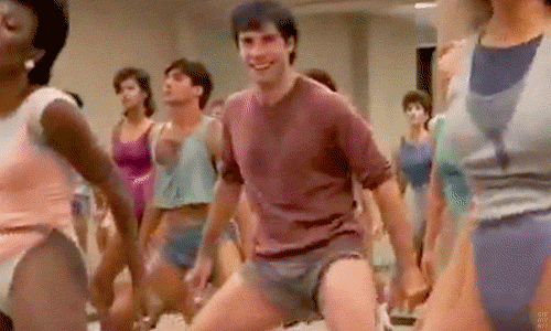  film perfect john travolta sweat aerobics GIF