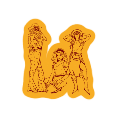 Vixens of Fall Sticker