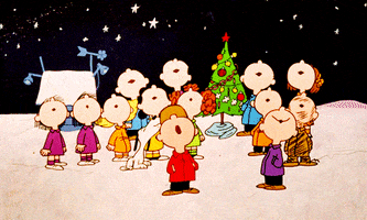 A Charlie Brown Christmas Singing GIF