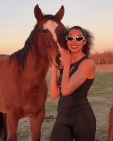 dezmineann love black horse kisses GIF