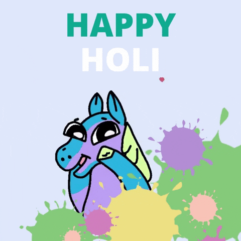 Holi Festival Horse GIF by Digital Pratik